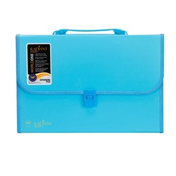 Worldone A4 Expanding File with Handle n Lock - FL09H-RD